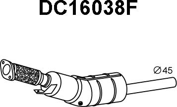 Veneporte DC16038F - Filtre à particules / à suie, échappement cwaw.fr