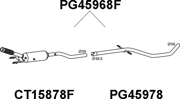 Veneporte PG45968F - Filtre à particules / à suie, échappement cwaw.fr