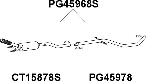 Veneporte PG45968S - Filtre à particules / à suie, échappement cwaw.fr