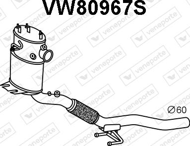 Veneporte VW80967S - Filtre à particules / à suie, échappement cwaw.fr