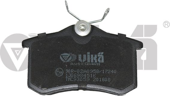 Vika 66980001501 - Kit de plaquettes de frein, frein à disque cwaw.fr