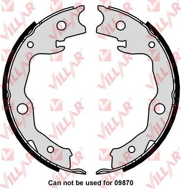 Villar 629.0404 - Jeu de mâchoires de frein, frein de stationnement cwaw.fr