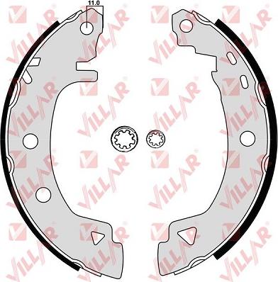 Villar 629.0484 - Jeu de mâchoires de frein cwaw.fr