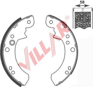 Villar 629.0652 - Jeu de mâchoires de frein cwaw.fr