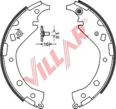 Villar 629.0860 - Jeu de mâchoires de frein cwaw.fr