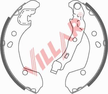 Villar 629.0816 - Jeu de mâchoires de frein cwaw.fr