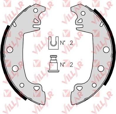 Villar 629.0353 - Jeu de mâchoires de frein cwaw.fr