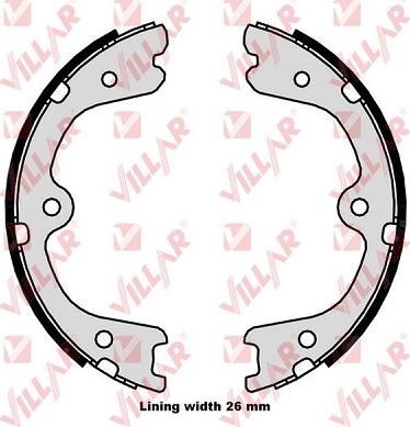 Villar 629.0324 - Jeu de mâchoires de frein, frein de stationnement cwaw.fr