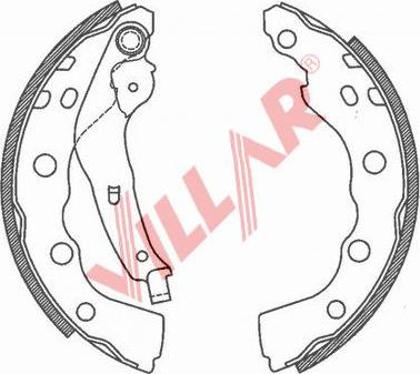 Villar 629.0791 - Jeu de mâchoires de frein cwaw.fr