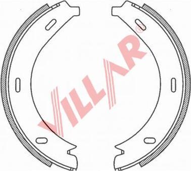 Villar 629.0793 - Jeu de mâchoires de frein, frein de stationnement cwaw.fr