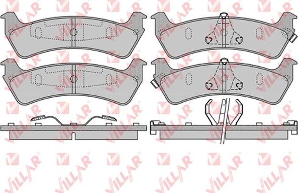 Villar 626.0990 - Kit de plaquettes de frein, frein à disque cwaw.fr