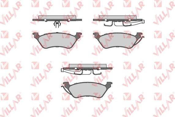 Villar 626.0912 - Kit de plaquettes de frein, frein à disque cwaw.fr