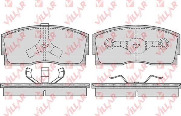 Villar 626.0926 - Kit de plaquettes de frein, frein à disque cwaw.fr