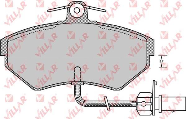 Villar 626.0979 - Kit de plaquettes de frein, frein à disque cwaw.fr