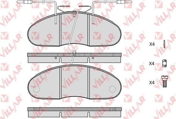 Villar 626.0976 - Kit de plaquettes de frein, frein à disque cwaw.fr