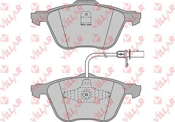 Villar 626.0971 - Kit de plaquettes de frein, frein à disque cwaw.fr