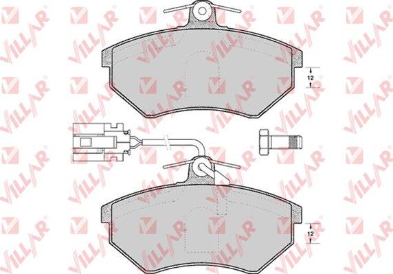 Villar 626.0495 - Kit de plaquettes de frein, frein à disque cwaw.fr