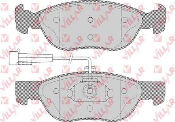 Villar 626.0496 - Kit de plaquettes de frein, frein à disque cwaw.fr