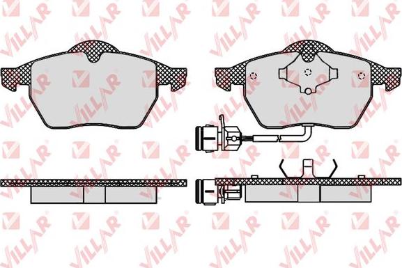 Villar 626.0453 - Kit de plaquettes de frein, frein à disque cwaw.fr