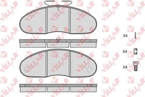 Villar 626.0414 - Kit de plaquettes de frein, frein à disque cwaw.fr