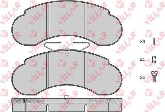 Villar 626.0415 - Kit de plaquettes de frein, frein à disque cwaw.fr