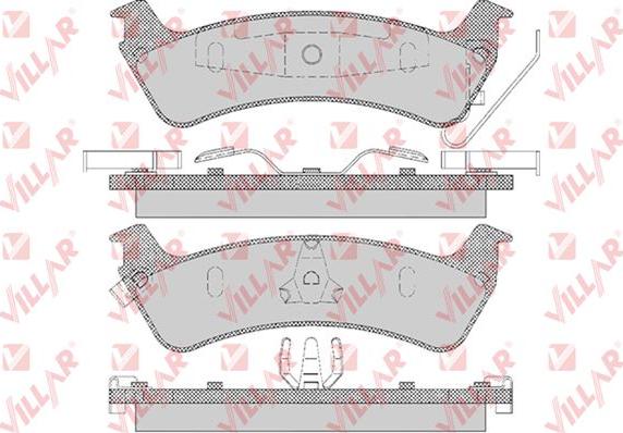 Villar 626.0595 - Kit de plaquettes de frein, frein à disque cwaw.fr