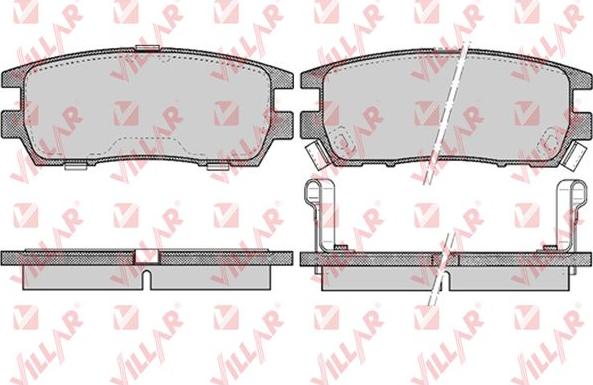 Villar 626.0518 - Kit de plaquettes de frein, frein à disque cwaw.fr