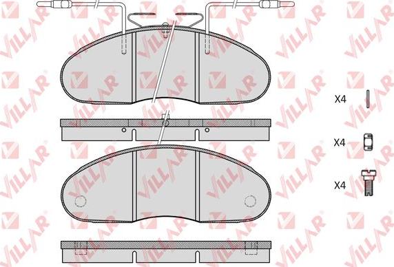 Villar 626.0580 - Kit de plaquettes de frein, frein à disque cwaw.fr