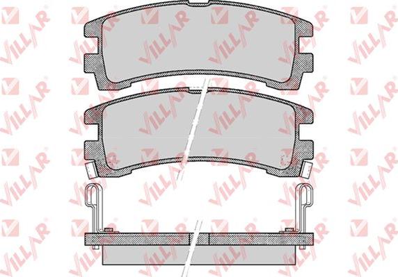 Villar 626.0528 - Kit de plaquettes de frein, frein à disque cwaw.fr