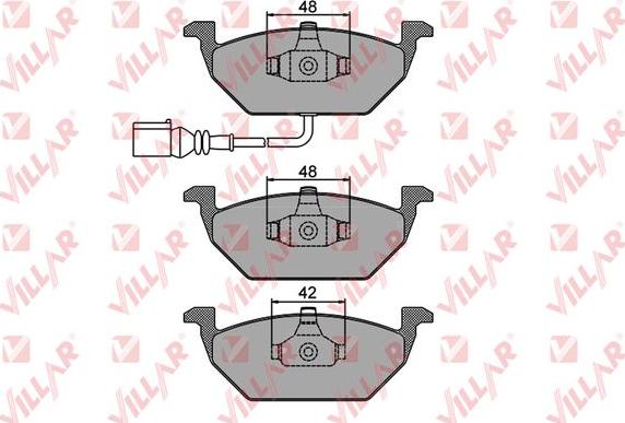 Villar 626.0692 - Kit de plaquettes de frein, frein à disque cwaw.fr