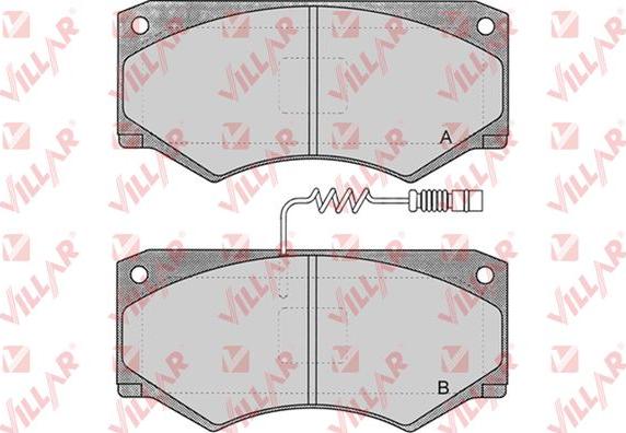 Villar 626.0660 - Kit de plaquettes de frein, frein à disque cwaw.fr