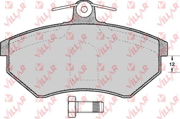 Villar 626.0600 - Kit de plaquettes de frein, frein à disque cwaw.fr