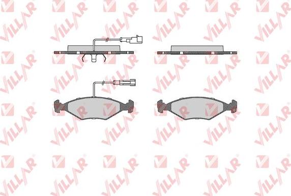 Villar 626.0680 - Kit de plaquettes de frein, frein à disque cwaw.fr