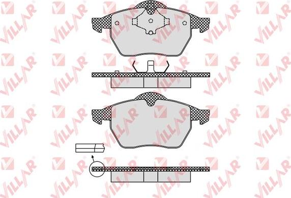 Villar 626.0639 - Kit de plaquettes de frein, frein à disque cwaw.fr