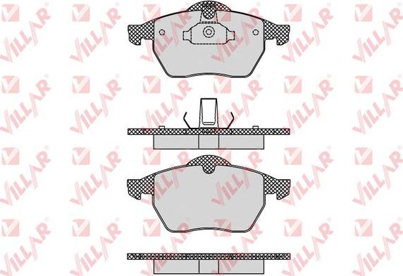 Villar 626.0635 - Kit de plaquettes de frein, frein à disque cwaw.fr