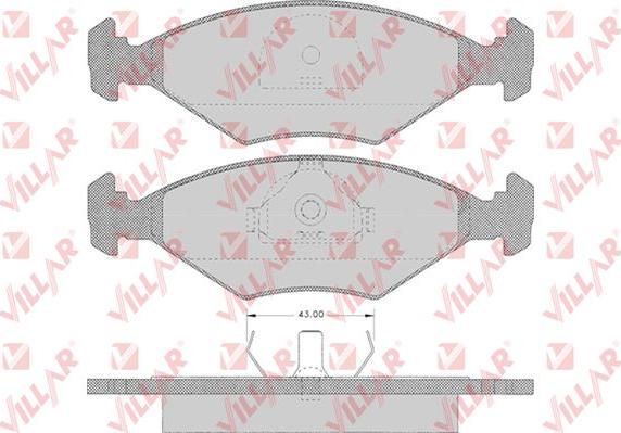 Villar 626.0632 - Kit de plaquettes de frein, frein à disque cwaw.fr