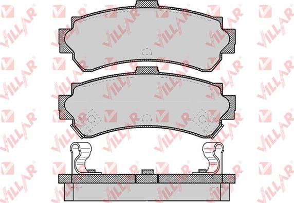 Villar 626.0624 - Kit de plaquettes de frein, frein à disque cwaw.fr