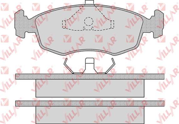 Villar 626.0678 - Kit de plaquettes de frein, frein à disque cwaw.fr