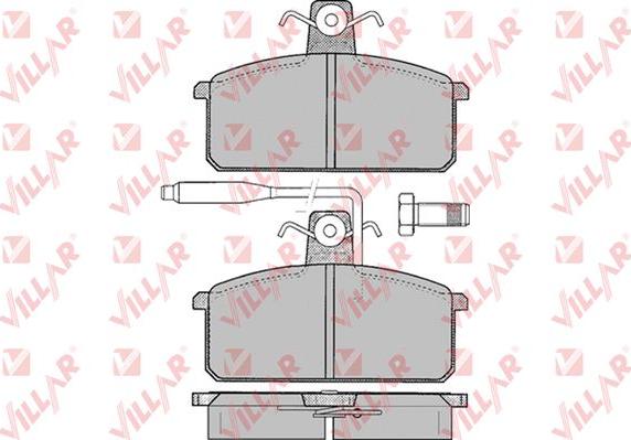 Villar 626.0099 - Kit de plaquettes de frein, frein à disque cwaw.fr