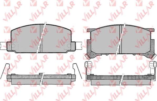 Villar 626.0050 - Kit de plaquettes de frein, frein à disque cwaw.fr