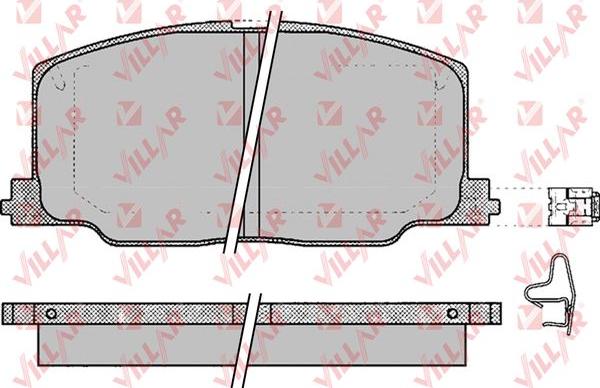 Villar 626.0068 - Kit de plaquettes de frein, frein à disque cwaw.fr