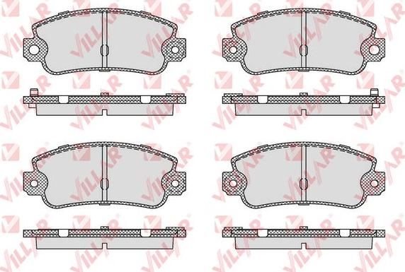 Villar 626.0128 - Kit de plaquettes de frein, frein à disque cwaw.fr