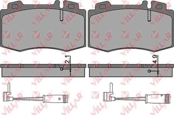 Villar 626.0849A - Kit de plaquettes de frein, frein à disque cwaw.fr