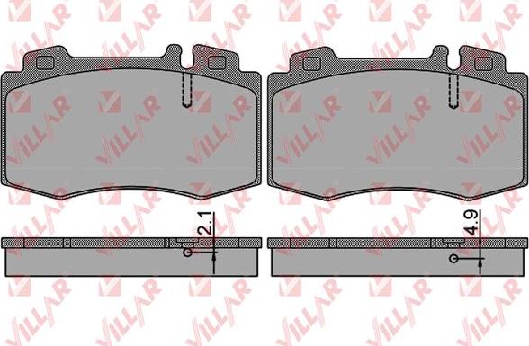 Villar 626.0849 - Kit de plaquettes de frein, frein à disque cwaw.fr