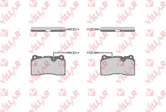 Villar 626.0863 - Kit de plaquettes de frein, frein à disque cwaw.fr