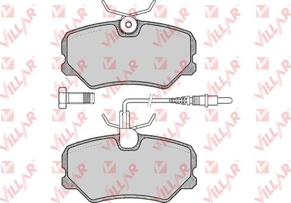 Villar 626.0293 - Kit de plaquettes de frein, frein à disque cwaw.fr