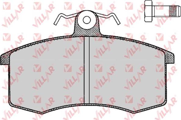 Villar 626.0288 - Kit de plaquettes de frein, frein à disque cwaw.fr