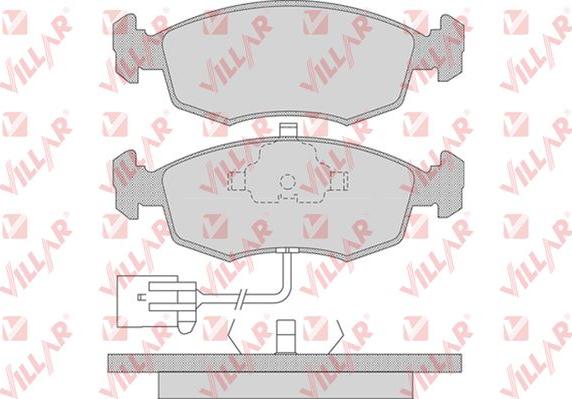 Villar 626.0744 - Kit de plaquettes de frein, frein à disque cwaw.fr