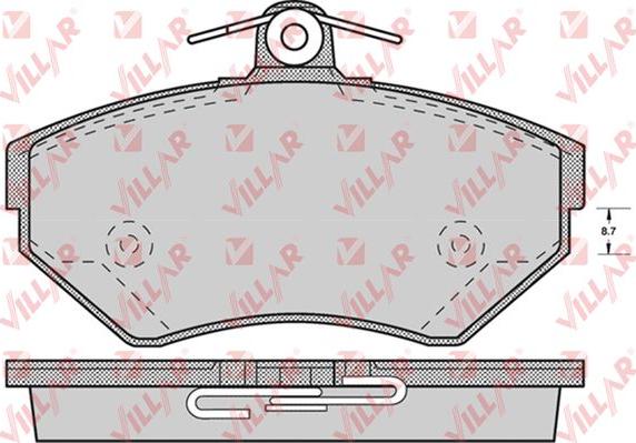 Villar 626.0718 - Kit de plaquettes de frein, frein à disque cwaw.fr