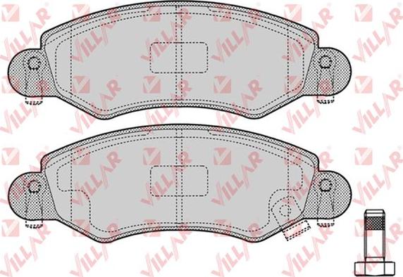 Villar 626.0777 - Kit de plaquettes de frein, frein à disque cwaw.fr